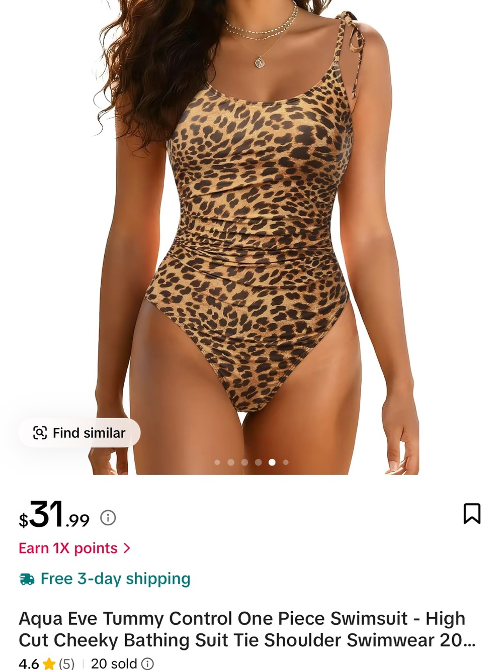 Aqua Eve | Leopard Print High-Cut One-Piece Swimsuit